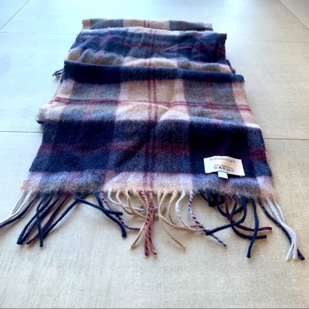 Edinburgh 100% Lambswool Plaid Scarf
